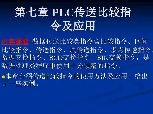 第七章 PLC传送比较指令及.