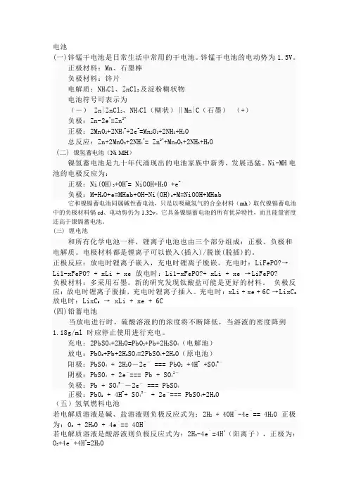 关于电池的小论文