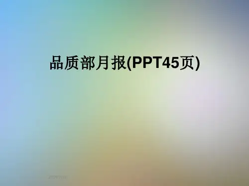 品质部月报(PPT45页)