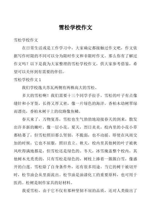 雪松学校作文_3