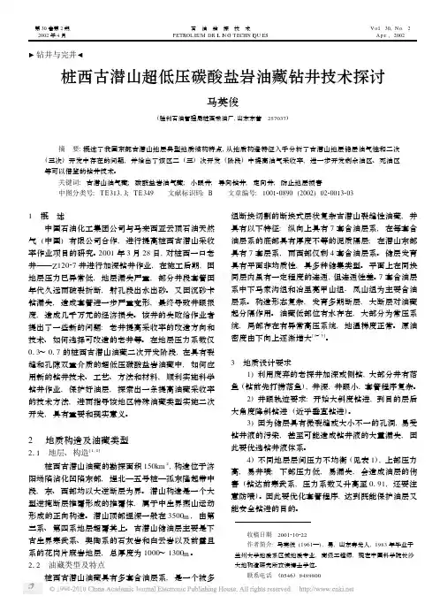 桩西古潜山超低压碳酸盐岩油藏钻井技术探讨