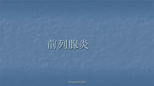 前列腺炎PPT课件