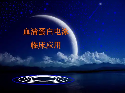 血清蛋白电泳各条带的分析