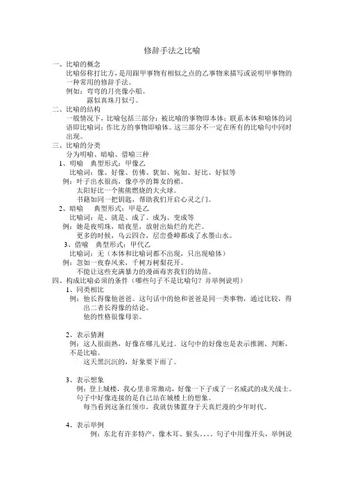 比喻的修辞