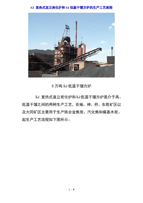 SJ-复热式直立炭化炉和SJ低温干馏方炉的生产工艺流程