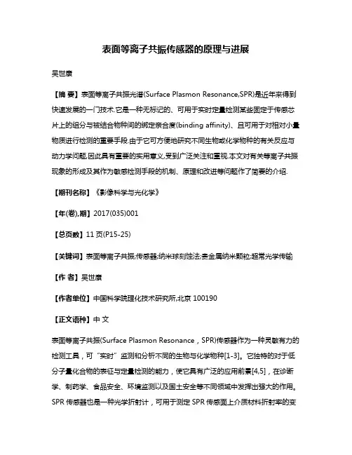 表面等离子共振传感器的原理与进展