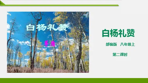 【部编版】最新八年级语文上册教学课件：《白杨礼赞》第2课时(精品课件)