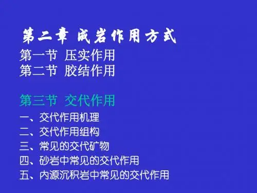第二章 第三节  交代作用