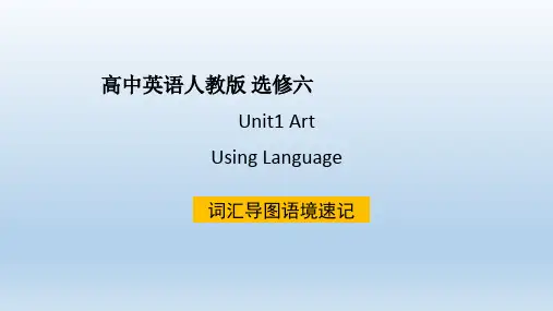 人教课标版高中英语选修6 Unit1_Using_Language_词汇导图语境速记