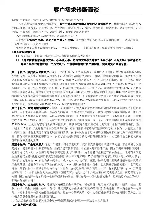 客户需求诊断面谈