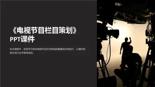 《电视节目栏目策划》课件