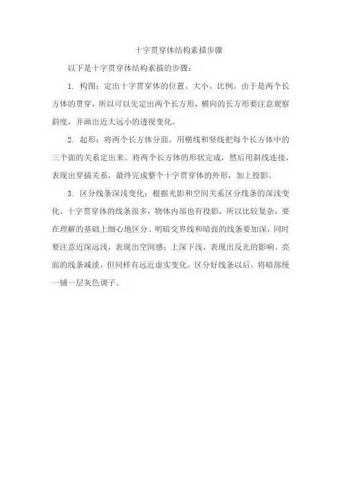 十字贯穿体结构素描步骤