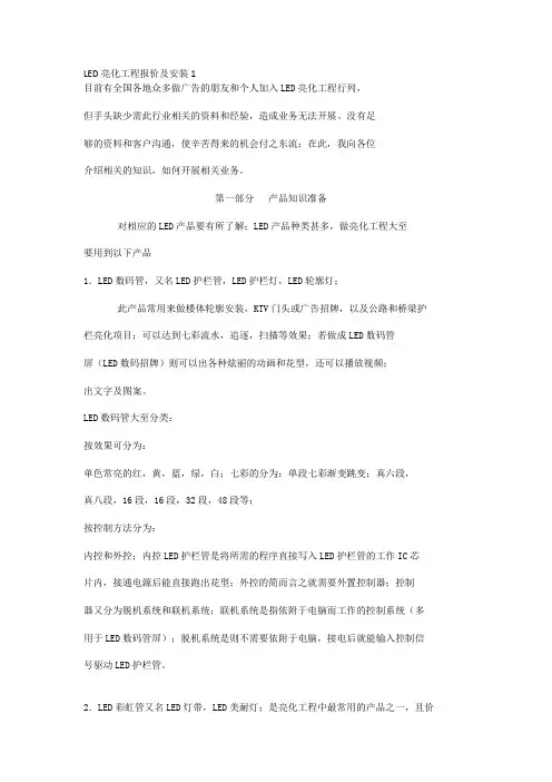 LED亮化工程报价及安装1