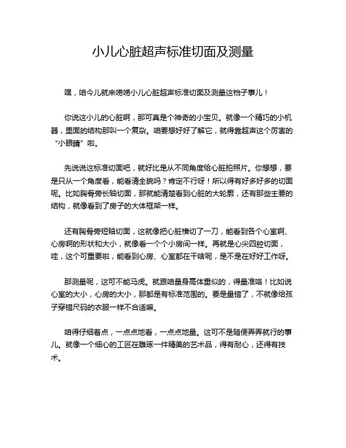 小儿心脏超声标准切面及测量