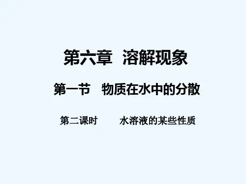 物质在水中的分散-PPT课件