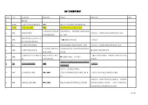 SAP月结步骤(含生产订单)