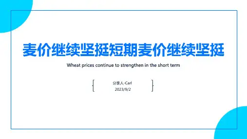 2023年小麦行情走势分析：市场供需偏紧 短期麦价或继续坚挺模板