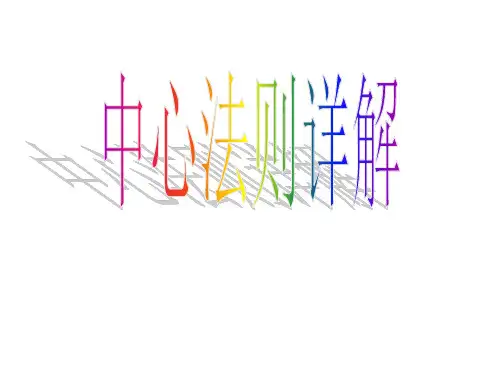 中心法则详解PPT课件