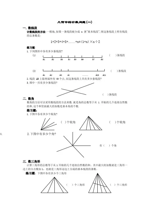 几何中的计数问题(一)