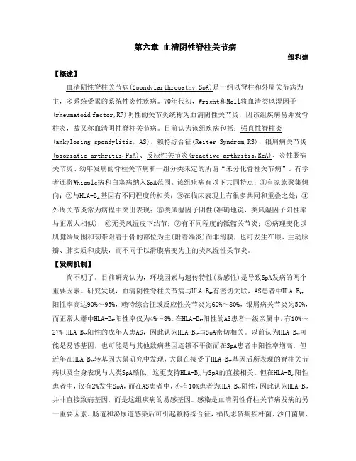 第六篇 血清阴性脊柱关节病