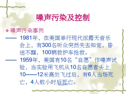 《噪声污染及控制》PPT课件
