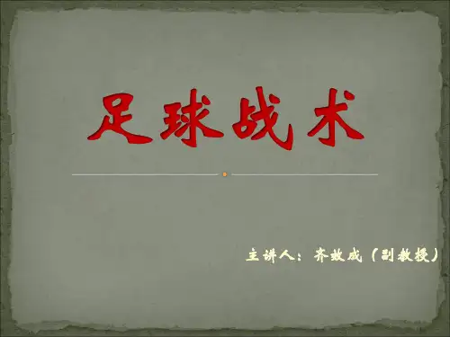 足球比赛阵型及打法分析