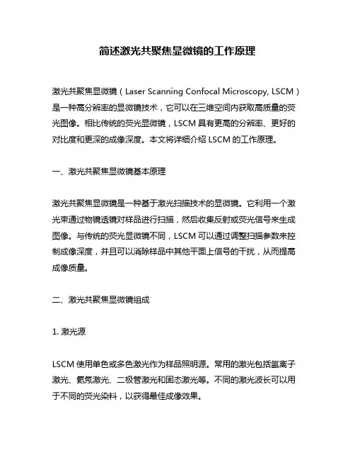 简述激光共聚焦显微镜的工作原理