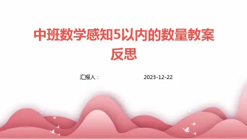 中班数学感知5以内的数量教案反思