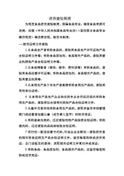 进货查验制度