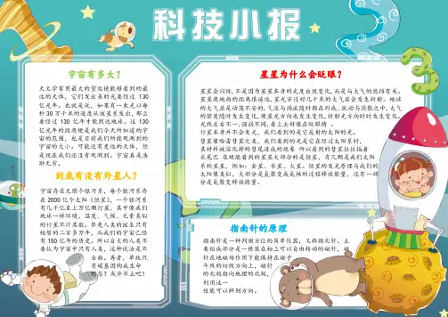 科技小报手抄报模板