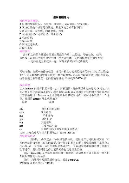 组网基础
