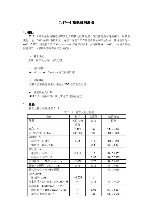 7017-1高低温润滑脂doc