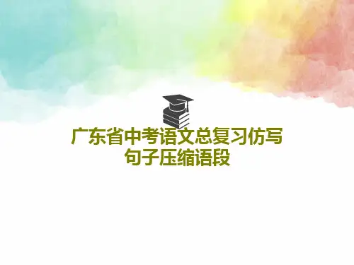广东省中考语文总复习仿写句子压缩语段90页PPT