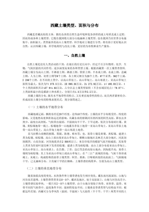 西藏土壤类型