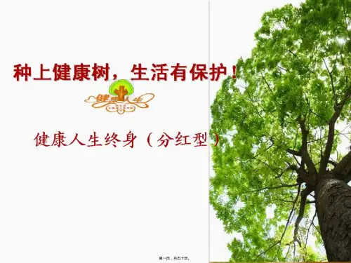 健康人生终生重大疾病终身保险(ppt版)