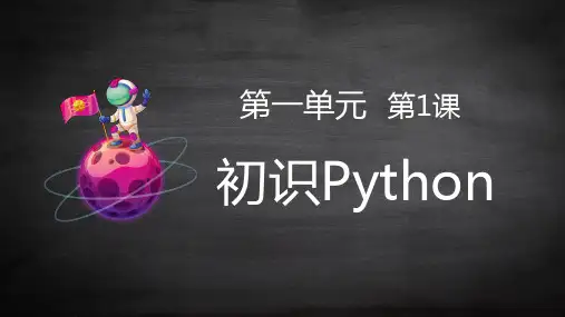 浙教版(2020)信息技术八上第1课初识Python课件(26张PPT)