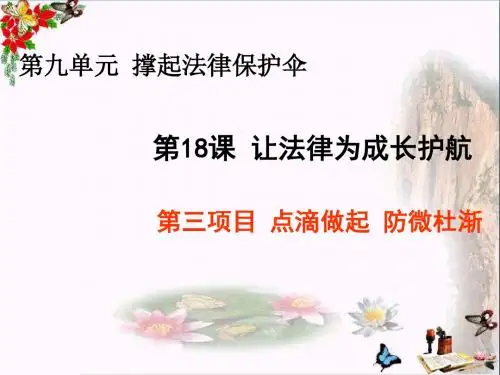 〔鲁教版〕点滴做起,防微杜渐 教学PPT课件1(3份)