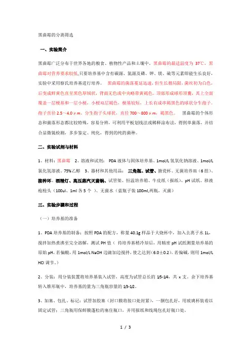 黑曲霉