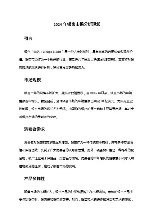 2024年银杏市场分析现状