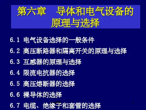 《风电场课件》发电厂电气部分课件第六章