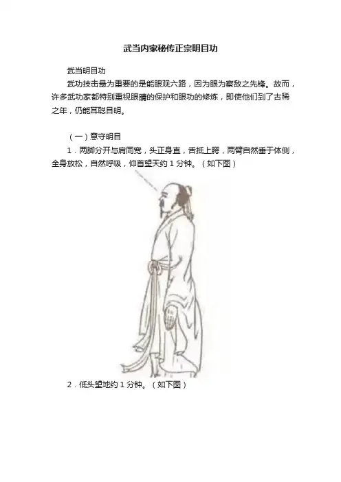 武当内家秘传正宗明目功