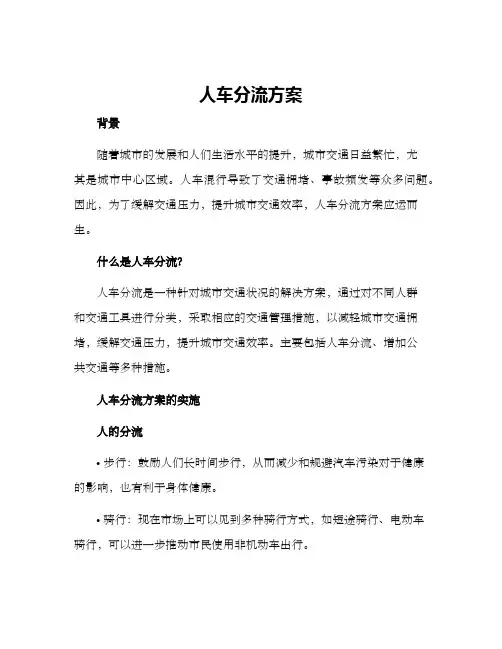人车分流方案