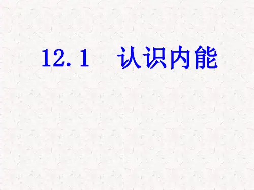 粤沪版-物理-九年级上册-沪粤版九年级上册 12.1认识内能 (共31张PPT)