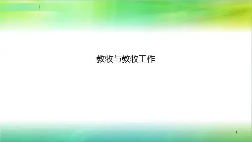 教牧与教牧工作-PPT课件