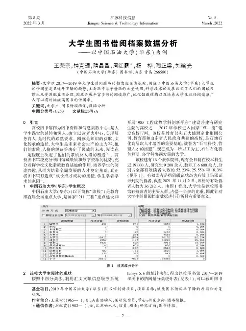 大学生图书借阅档案数据分析——以中国石油大学(华东)为例