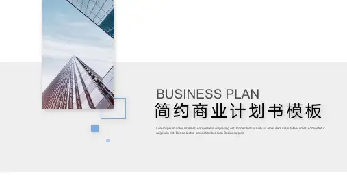 简约商业计划书PPT模板
