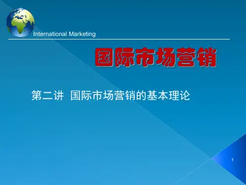 第二讲  国际市场营销的基本理论