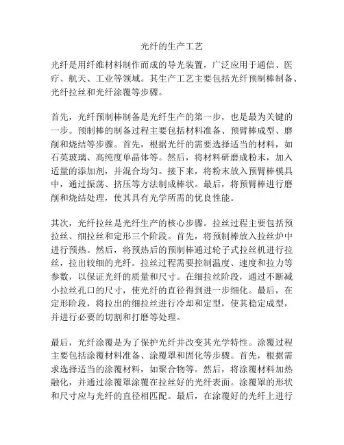 光纤的生产工艺