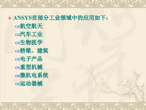 ANSYS软件的功能简介 (1)