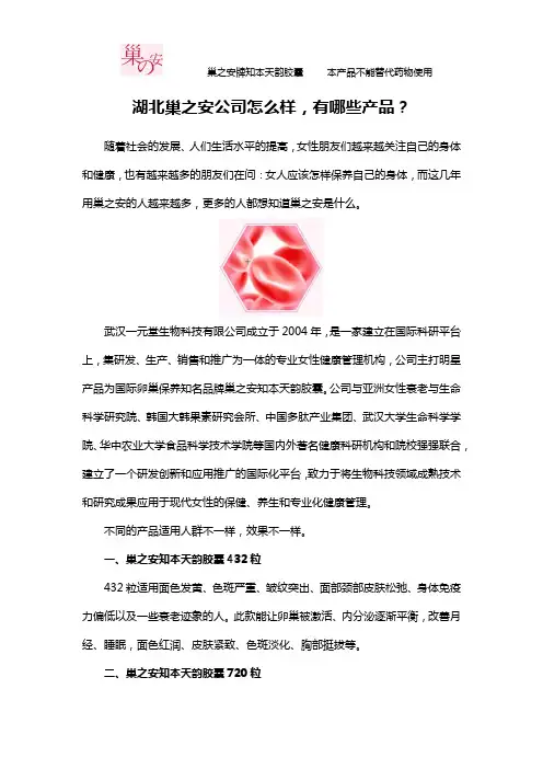 湖北巢之安公司怎么样,有哪些产品？